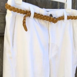 Linen Cotton Blend White Men's Trousers by Marc Anthony NEW